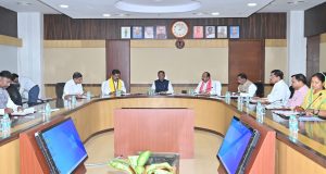 मुख्यमंत्री श्री विष्णु देव साय की अध्यक्षता में मंत्रालय, महानदी भवन में कैबिनेट की बैठक शुरू