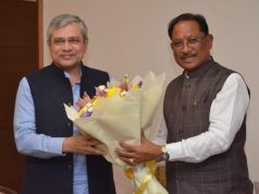 मुख्यमंत्री श्री विष्णुदेव साय ने केंद्रीय रेल मंत्री श्री अश्विनी वैष्णव से की सौजन्य मुलाकात