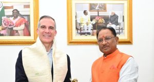 मुख्यमंत्री श्री विष्णु देव साय से मिले अमेरिकी राजदूत श्री एरिक गार्सेटी