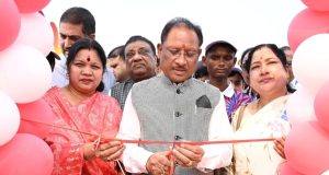 मुख्यमंत्री श्री विष्णु देव साय ने किया स्पोर्ट्स कॉम्प्लेक्स का शुभारंभ।