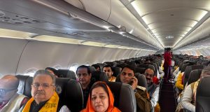 मुख्यमंत्री श्री विष्णुदेव साय रायपुर एयरपोर्ट से प्रयागराज के लिए रवाना