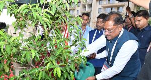 मुख्यमंत्री ने आईआईएम रायपुर परिसर में किया सुशासन वाटिका का शुभारंभ