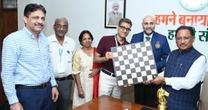 मुख्यमंत्री श्री साय से ग्रैंडमास्टर प्रवीण महादेव थिप्से ने की सौजन्य भेंट