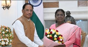 मुख्यमंत्री विष्णुदेव साय ने नई दिल्ली में राष्ट्रपति द्रौपदी मुर्मू से की सौजन्य भेंट