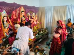 ग्राम बल्दीडीह विकास खण्ड पिथौरा जिला महासमुंद में महालक्ष्मी चौंरा स्मृति (मंडप) के लोकार्पण