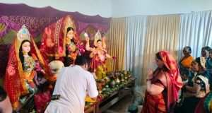 ग्राम बल्दीडीह विकास खण्ड पिथौरा जिला महासमुंद में महालक्ष्मी चौंरा स्मृति (मंडप) के लोकार्पण