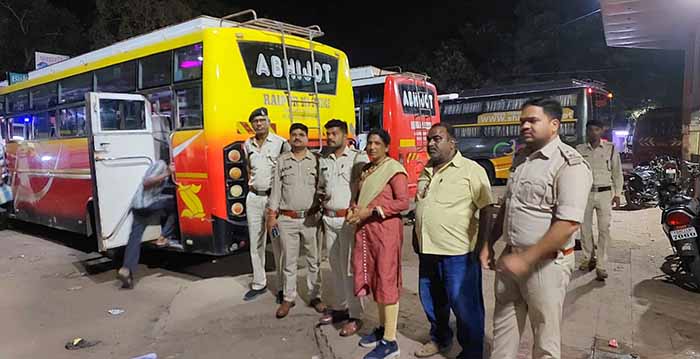 आबकारी विभाग द्वारा लोकसभा चुनाव के मद्देनजर बस स्टैंड, होटल एवं ढाबों में आकस्मिक दबिश