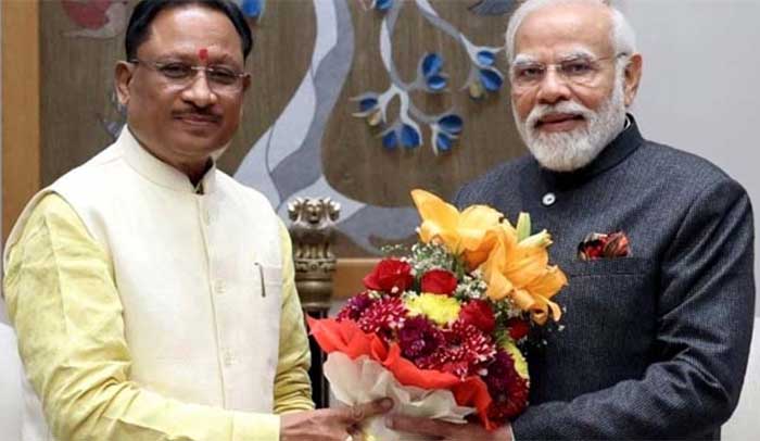 प्रधानमंत्री मोदी को तीसरी बार शपथ लेने पर मुख्यमंत्री साय की हार्दिक बधाई