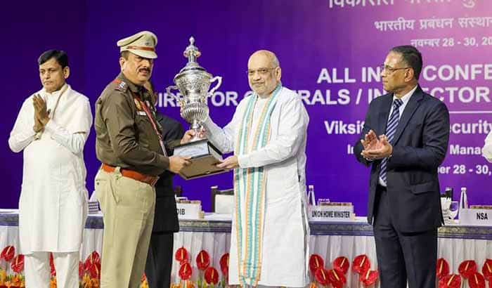 केन्द्रीय गृह एवं सहकारिता मंत्री अमित शाह ने छत्तीसगढ़ के रायपुर में तीन दिवसीय 60वीं DGP/IGP कॉफ्रेंस का उद्घाटन किया