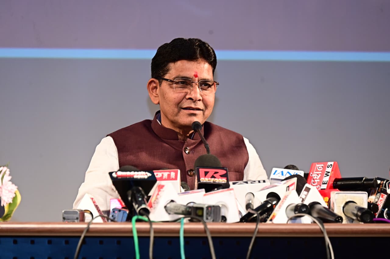 उच्च शिक्षा मंत्री ने ली पत्रवार्ता  उच्च शिक्षा विभाग की उपलब्धियां एवं कार्ययोजना