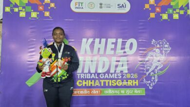 खेलो इंडिया ट्राइबल गेम्स 2026 कर्नाटक की मनीषा जोंस सिद्दी ने जीता गोल्ड खेलो इंडिया ट्राइबल गेम्स 2026 कर्नाटक की मनीषा जोंस सिद्दी ने जीता गोल्ड