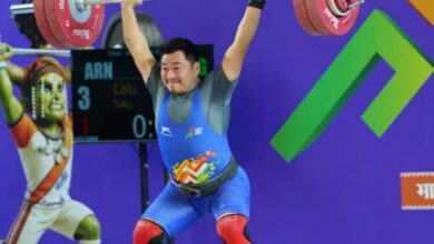 भारोत्तोलन के 94 किलोग्राम पुरुष वर्ग में अरुणाचल के लालू ताकू ने मारी बाजी भारोत्तोलन के 94 किलोग्राम पुरुष वर्ग में अरुणाचल के लालू ताकू ने मारी बाजी