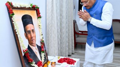 मुख्यमंत्री ने स्वातंत्र्यवीर विनायक दामोदर सावरकर की जयंती पर उन्हें किया नमन मुख्यमंत्री ने स्वातंत्र्यवीर विनायक दामोदर सावरकर की जयंती पर उन्हें किया नमन