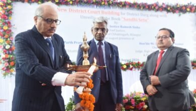 मुख्य न्यायाधिपति श्री रमेश सिन्हा ने दुर्ग में नवीन न्यायालय भवन के निर्माण हेतु किया भूमिपूजन