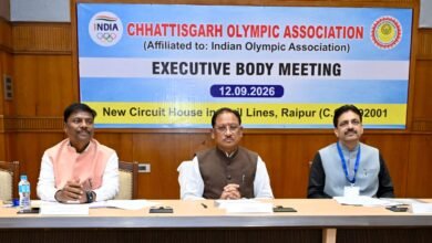 खेल प्रतिभाओं को आगे बढ़ाने के लिए संसाधनों और अवसरों की नहीं होगी कमी : मुख्यमंत्री श्री विष्णु देव साय खेल प्रतिभाओं को आगे बढ़ाने के लिए संसाधनों और अवसरों की नहीं होगी कमी : मुख्यमंत्री श्री विष्णु देव साय