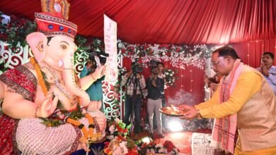 *मुख्यमंत्री निवास में विराजे भगवान गणेश *मुख्यमंत्री निवास में विराजे भगवान गणेश