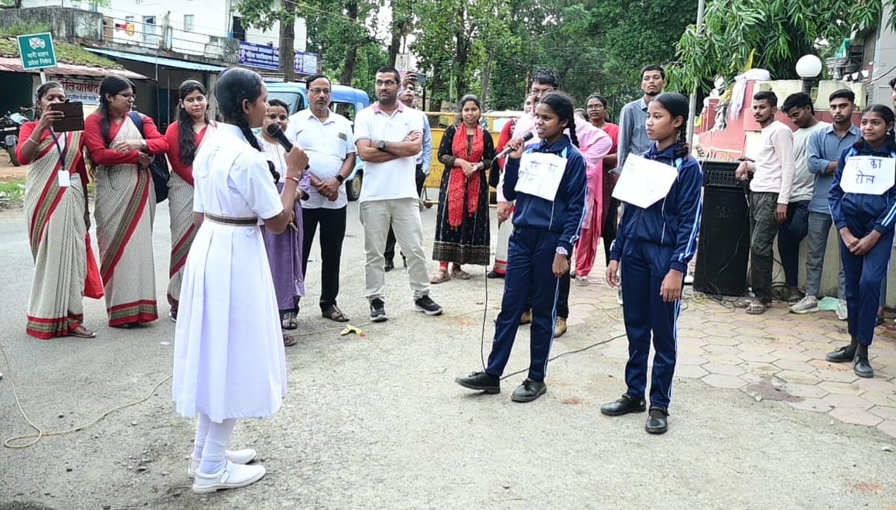 सेवा संकल्प अभियान में बच्चों की रचनात्मक अभिव्यक्ति से गूंजा विकसित भारत का संदेश