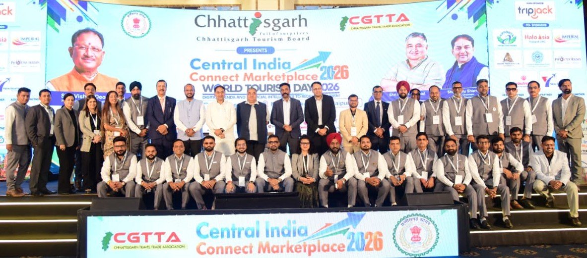 सेंट्रल इंडिया कनेक्ट छत्तीसगढ़ मार्केट प्लेस-2026’ में देश-विदेश के टूर ऑपरेटर्स, ट्रैवल एजेंट्स और हॉस्पिटैलिटी विशेषज्ञों का संगम सेंट्रल इंडिया कनेक्ट छत्तीसगढ़ मार्केट प्लेस-2026’ में देश-विदेश के टूर ऑपरेटर्स, ट्रैवल एजेंट्स और हॉस्पिटैलिटी विशेषज्ञों का संगम