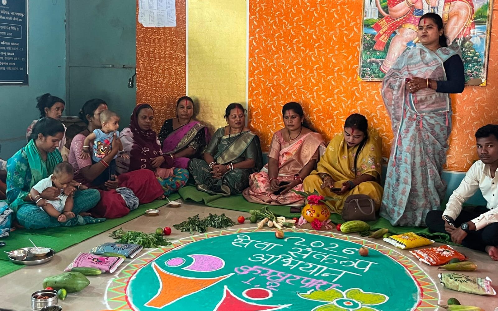 सेवा संकल्प अभियान,कुम्हारपारा आंगनबाड़ी केंद्र में सजा ‘आंगन मिलन’ बच्चों के परिचय के साथ गोद भराई और अन्नप्राशन संस्कार संपन्न ​