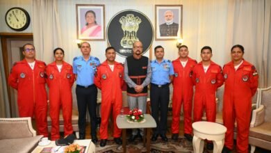 राज्यपाल श्री रमेन डेका से एयर ऑफिसर कमांडिंग श्री नंदा कुमार बाला ने की सौजन्य भेंट